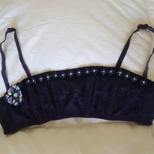 Victoria's Secret Purple Jeweled Bandeau Bra 36B